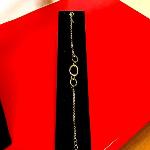 Goldtone Ring Necklace and Bracelet Set - Picture 4 of 4